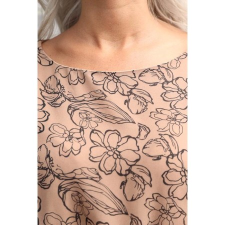 Female dress, size 50, beige color-10