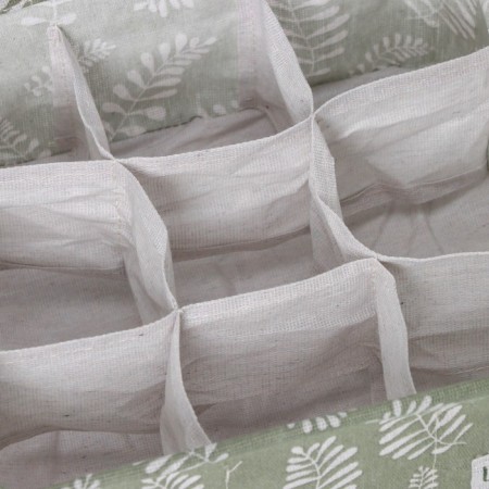 Organizer for linen Dalyan Leaves, 9 cells, 28 × 28 × 11 cm, green color-2