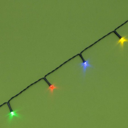 Garland "thread" 20 m, dark thread, 200 LED, glow of multi, 2 modes, solar battery-7