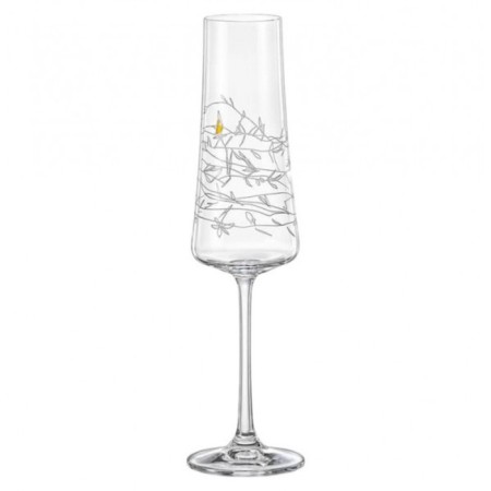 Set for champagne "Extra", decor happiness and love, 210 ml, 2 pcs