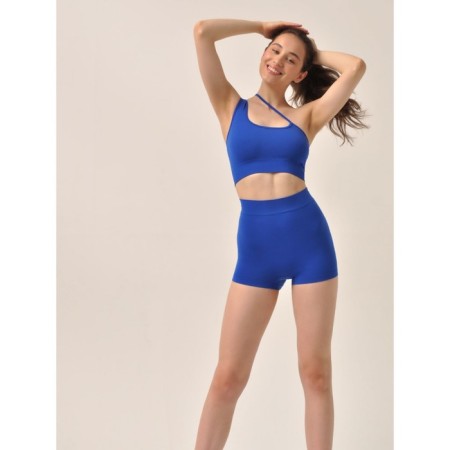 Short High-Waist shorts, size m, blue color