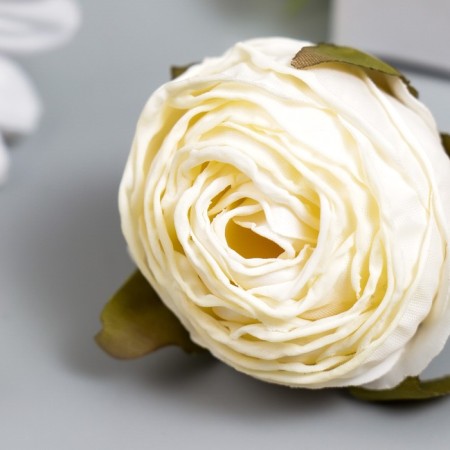 Budon on the leg for decoration "Pionovite rose cream" 4x5 cm-2