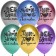 Shar Latex 12 "Smucks", chrome, 2-sided, set 25 pcs., Mix