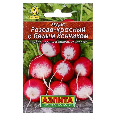 Seeds Radis "Pink-red" with b/k "Leader", 2 g,