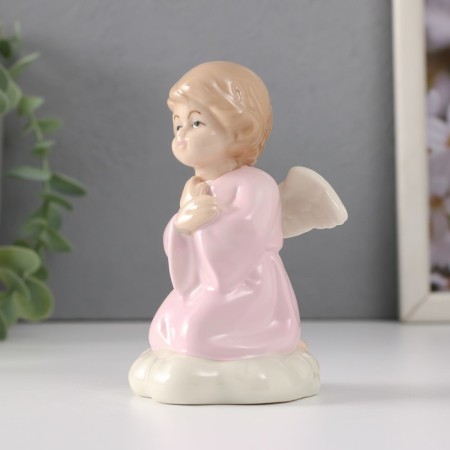 Souvenir Ceramics "Angel sits on a cloud" 6.8x6.8x11 cm-1