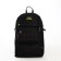 Tourist backpack on lightning, with an increase, 6 outer pockets, black color