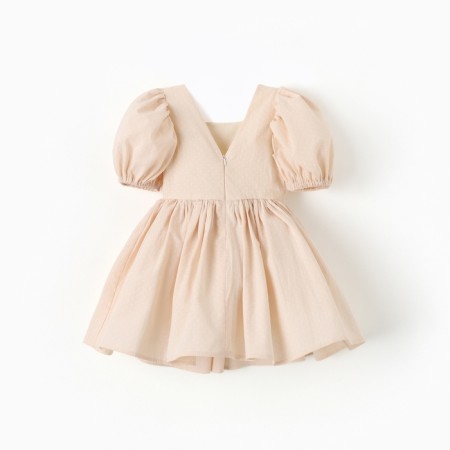 Dress Children's Minaku: Partydress, Milk color, height 122 cm-10