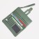 Women's wallet on the button, green color