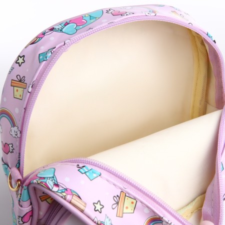 Baby backpack on lightning, lilac-pink color-10