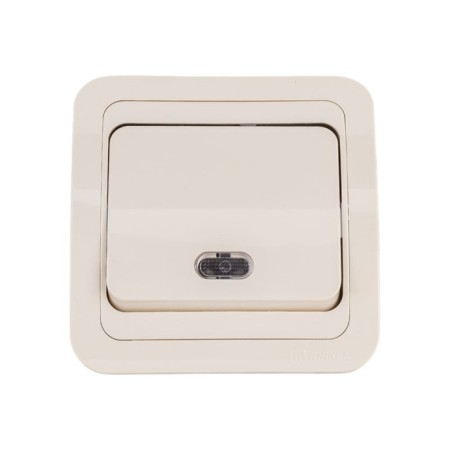 Makel 25021 Mimoza, SP, 10A, 1 key, cream color/Cream color