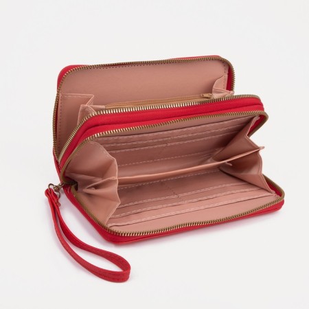 Women's wallet on lightning, red color-2