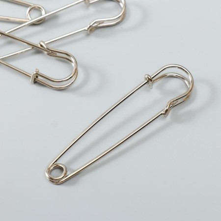 Set of decor for creativity "Pin" set 10 pcs silver 7x1.5 cm