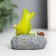 Souvenir Polystone "Frog on a stone with a snail - reading" 5.2x5.7 cm