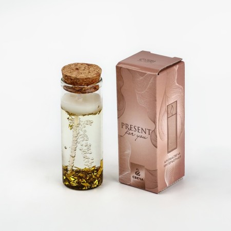 Interior candle in the “gold” flask 3 x 3 x 8 cm-2
