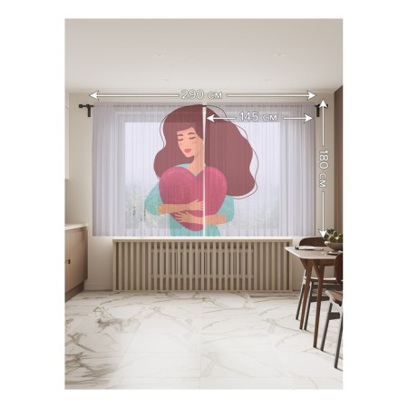 Photo "hugging heart", size 145x180 cm, 2 pcs-1