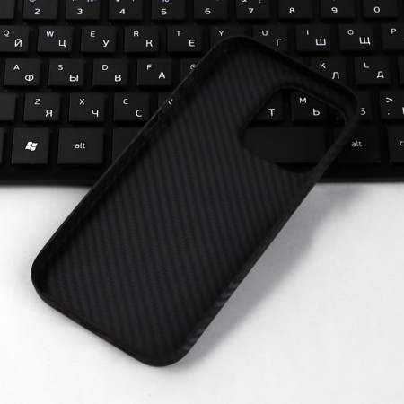 Hoco case for the iPhone 14 Pro phone, Kevland texture, black-gray-4