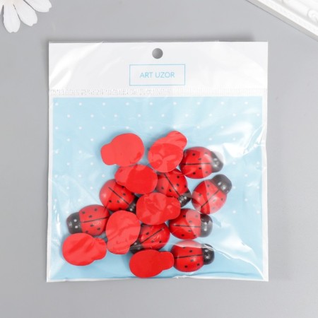 Decor for creativity wood "ladybugs" (set of 15 pcs) 1.3x2.5 cm-5