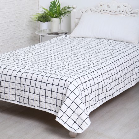 Tattersole bedspread 150x210cm, b/s, calico 120g/m, hl 100%