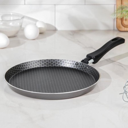 Pancake pan Discovery, D = 22 cm, plastic handle, anti -stick coating, gray color