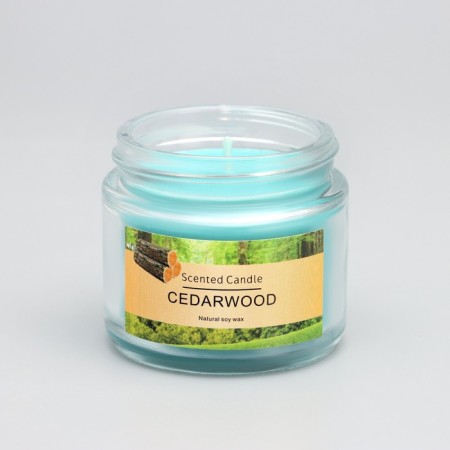 Aromatic candle "Cedarwood", 5*5cm, 140 gr-2
