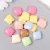 Decor for creativity Plastic "Puff Square" Gloss Mix 1.7x1.7 cm