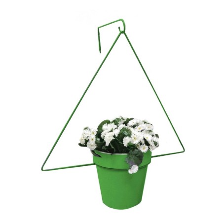 Kashpo holder, d = 17.5 cm, with bracket, green