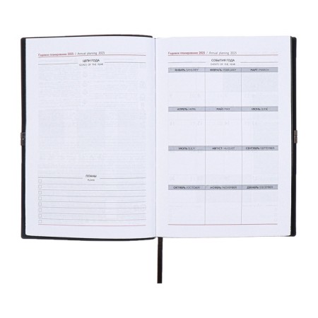 Dated diary 2025, A5, 176 sheets of Escalada, soft cover cover, pancake embossing, liesse, block 70 g/m2, black-11
