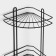 Bathroom shelf for the bathroom 2-tier native, 175 × 175 × 362 mm, black matte color