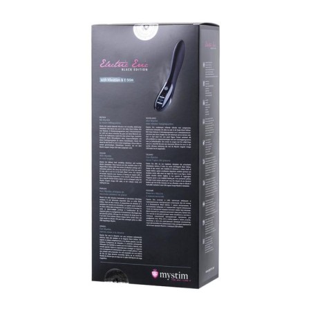 Vibrator Mystim Electric Eric, with electrical stimulation, black color, 27 cm-10
