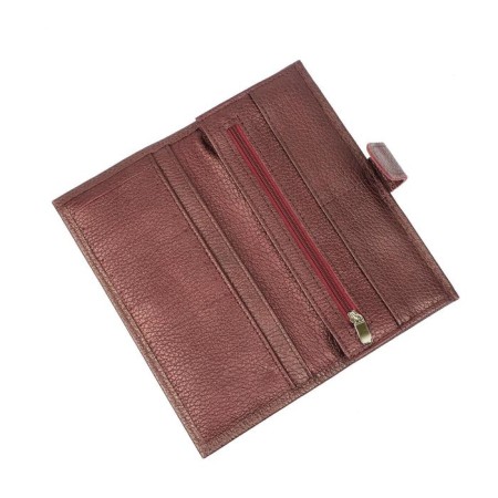 N/k wallet, button, pockets 11, departments/coins 1, departments 4, color Bordeaux metallic-1