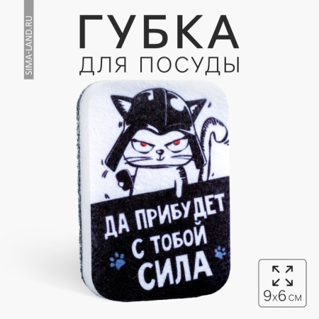 Washing sponge “Let the Force arrive with you” 9x6 cm