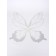 Floristic decor for bouquets, "butterfly wings", silver, 50x56 cm