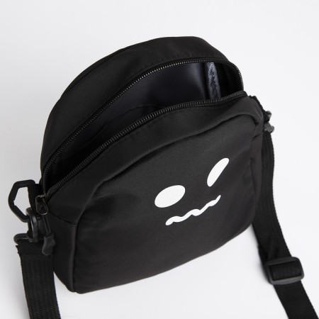 Youth bag with zipper, black color-4