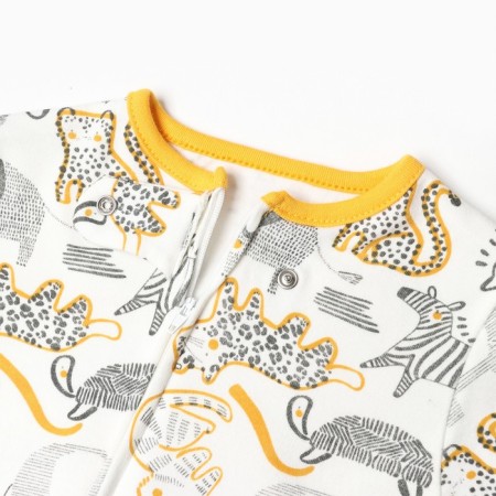 Combineson children's (3 pcs.), Orange/leopard/white color, height 86 cm-8