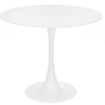 Wooden Tulip table, white 90x90x73 cm