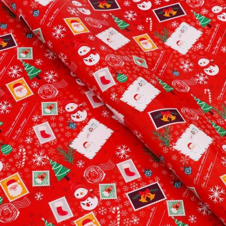 Glossy packaging paper "Christmas gifts", bilateral, 70 x 100 cm-1