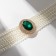 Choker-Coker "luxury" pearl, green in gold, 30.5 cm