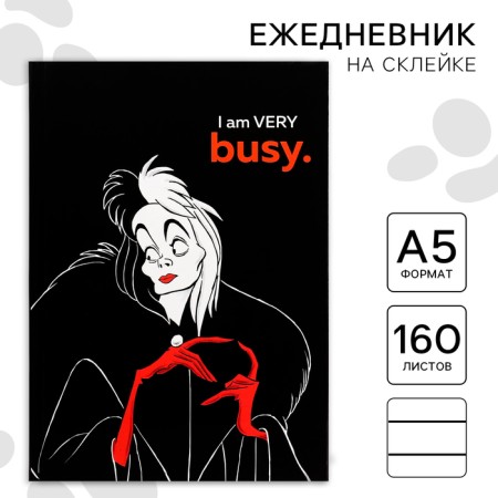 Diary A5, 160 sheets, I’m Very Busy, Villians