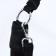 Load bag with zipper, external pocket, long belt, black color
