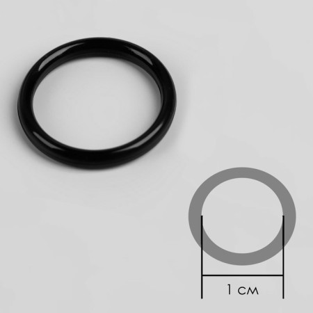Step ring, plastic, 10 mm, 100 pcs, black color-1