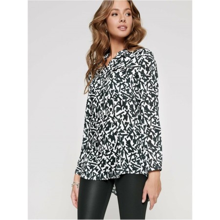 Female shirt of cotton CONTE ELEGANT, size L, color White, Black
