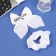Hair set "Schoolgirl" (elastic band 10 cm, clamp 9 cm) classic volume, white