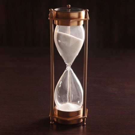 Sanding clock "Clock and compass" (5 min) aluminum 7x6.5x19 cm
