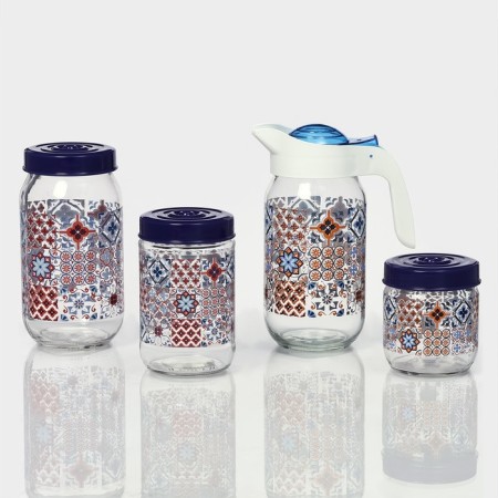 Glass Bank for bulk products "Mosaic", 425 ml-10