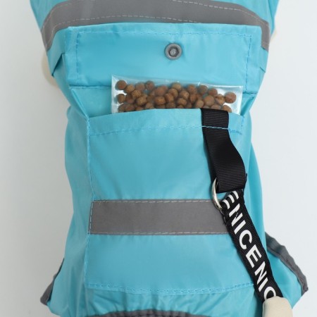 Dog ovens, demi -season with a visor, size S (DS 28, OG 41, Osh 31 cm), Blue-7