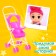 Baby doll "Alina" with a stroller, color mix