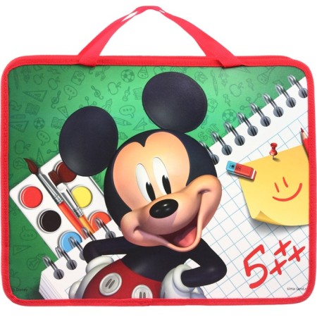 Plastic folder with A4 handles, on a zipper, 75x330x260 mm, Mickey Mouse-3
