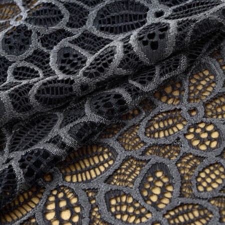 Lace elastic fabric, 170 mm × 2.7 ± 0.5 m, graphite color-1