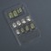 Hakki overhead nails, 12 pcs, with glue plates, soft square shape, green/white color