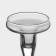 Glass candlestick Basic, h = 17 cm